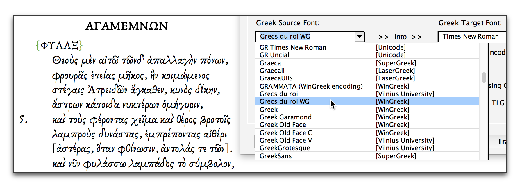 times new roman font converter